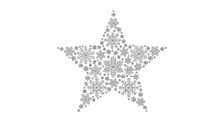 Obraz premium A large star shape filled with many small snowflake patterns creating a festive winter holiday design