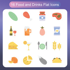 Seafood Snacks And Gourmet Dish Illustrations – Flat Icons Set 6