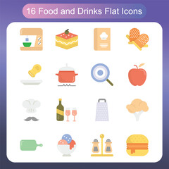 Fresh Ingredients And Organic Grocery Items – Flat Icons Set 5