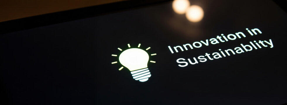 Innovation in sustainability with esg principles for financial reporting network. An inspiring look at environmental idea technology and future business development on dark background