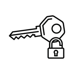 Key and lock icon representing access and security