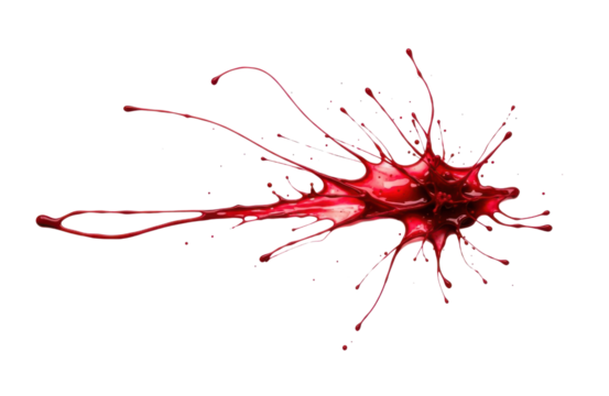 Red liquid splash