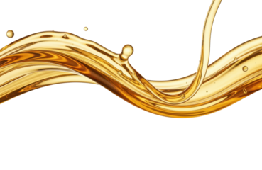 Golden liquid splash