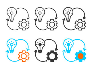 implementation icon set multiple style collection	
