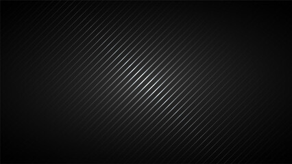 Elegant Black Abstract Background with Metallic Diagonal Lines