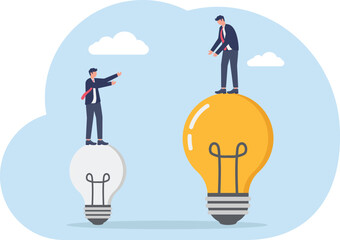 illustration of collaboration in sharing business ideas and innovations

