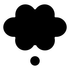 Speech bubble icon glyph style vector illustration