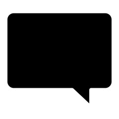 Speech bubble icon glyph style vector illustration