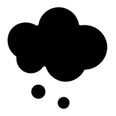 Speech bubble icon glyph style vector illustration