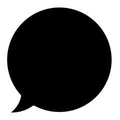 Speech bubble icon glyph style vector illustration