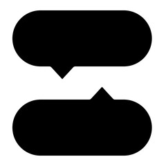 Speech bubble icon glyph style vector illustration