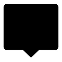Speech bubble icon glyph style vector illustration