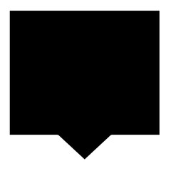 Speech bubble icon glyph style vector illustration