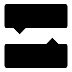 Speech bubble icon glyph style vector illustration