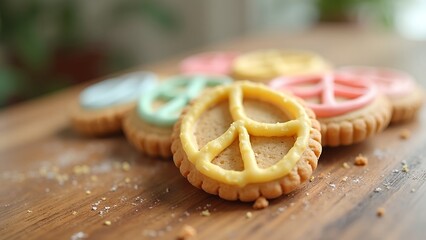 World Peace Day peace sign cookies
