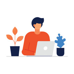 business man with a laptop