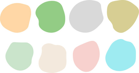 Organic round shape abstract vector background