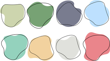 Organic round shape abstract vector background