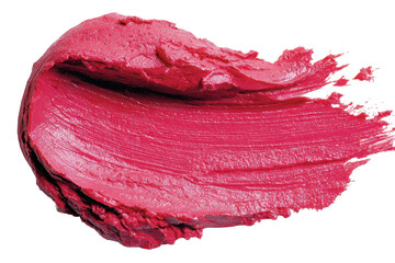 Fototapeta premium Vibrant fuchsia cream smear with textured, striated surface