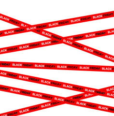 Black Friday Sale. Black Friday ribbons individually. Vector graphics
