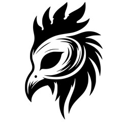 Chicken mask silhouette