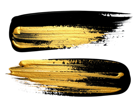 Gold strokes on black background