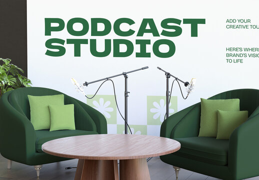 Podcast Room Mockup