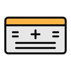 Fototapeta premium Health Insurance Card Vector Filled Icon Design