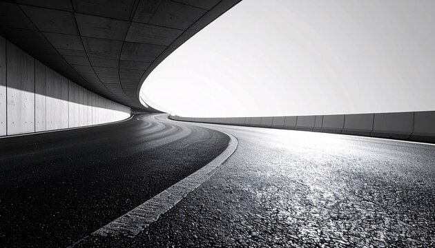Dynamic Curved Highway Architecture with Strong Contrast