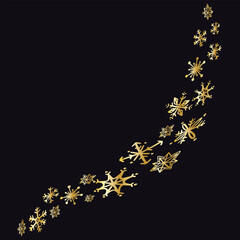 Snowflake,  and fireworks border, Christmas decoration background. Festive Lights  and Snowflake Decor, Winter season, Happy New Year , vector illustration. EPS 10