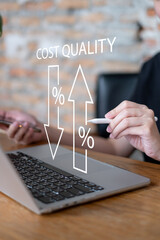 Professional entrepreneur businessman focus on quality cost efficiency business strategy management performance improvement target solution goal success achievement optimization analysis control risk