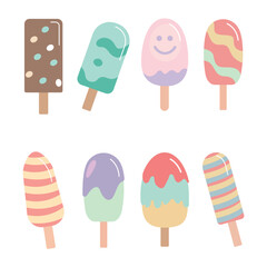 Pastel Popsicle Vector Icons