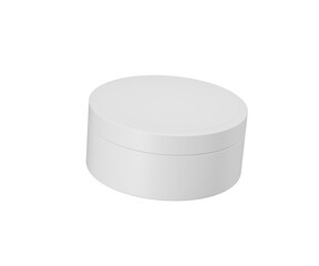 Minimalist white cream jar, beauty product packaging mockup., 3d illustration