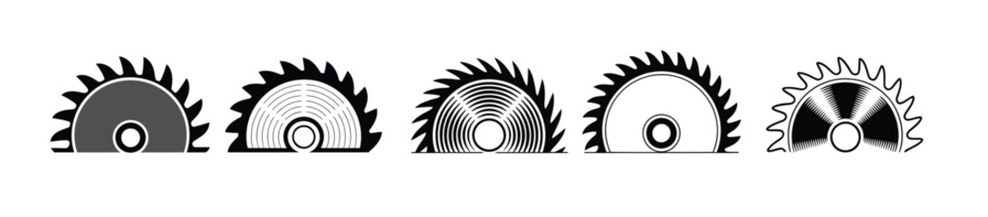  collection of six different circular saw blade designs