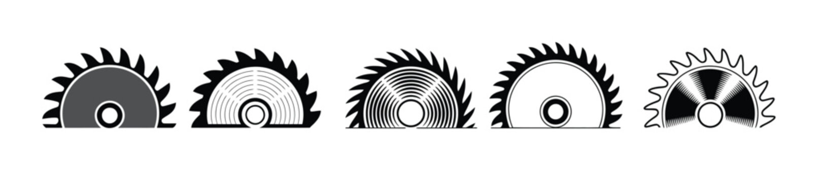  collection of six different circular saw blade designs