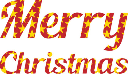 Merry Christmas Star Pattern Graphic