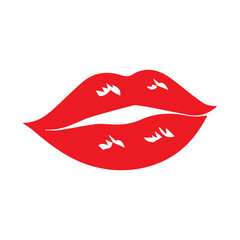 Red lips graphic