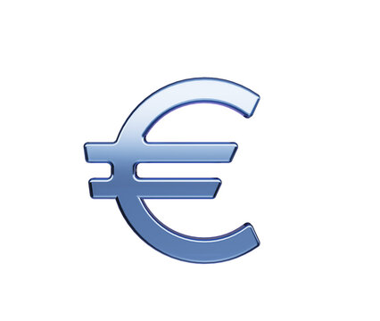 Shining metallic Euro currency symbol, representing European finance. 3d illustration