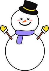 눈사람 snowman christmas winter illust