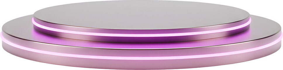 3D Modern Futuristic Product Metal Circle Stage