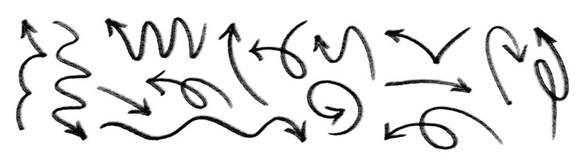doodle emphasis arrow icon design quirky twist zigzag line 
