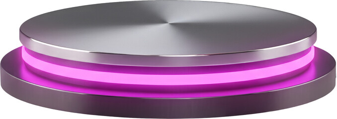 3D Modern Futuristic Product Metal Circle Stage