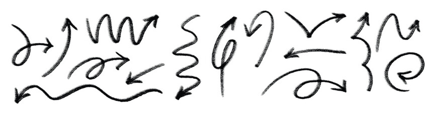 doodle emphasis arrow icon design quirky twist zigzag line