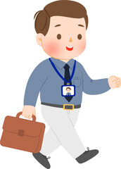 funny cartoon office worker