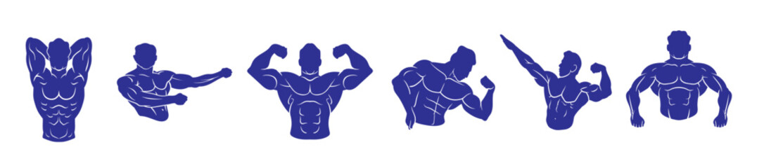  flexing vector icons