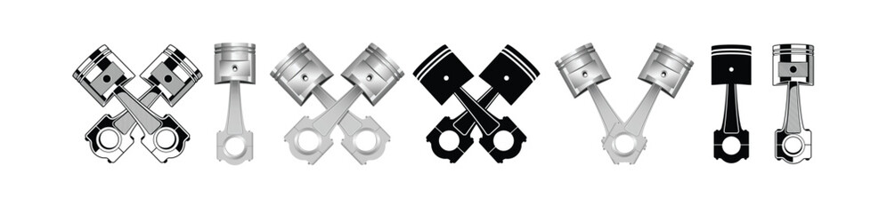 engine piston vector illustration