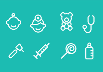 pediatrician icon vector
