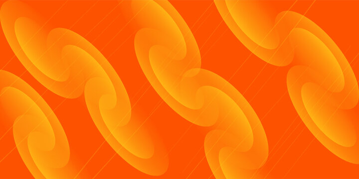 Abstract orange background with circles. Vector illustration