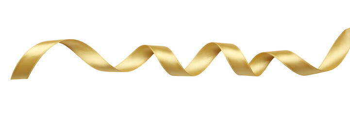 Shiny golden ribbon for gift decoration and festive ornaments elegant decorative element for holiday greetings awards ceremonies birthday anniversaries special occasions