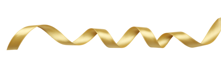 Shiny golden ribbon for gift decoration and festive ornaments elegant decorative element for holiday greetings awards ceremonies birthday anniversaries special occasions